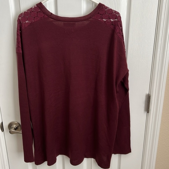 NEW! Burgundy sweater‎ by Van Heusen size large - Picture 8 of 9